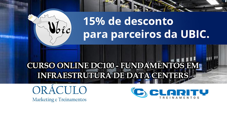 CURSO DC100 DATA CENTER - 15% off para parceiros UBIC