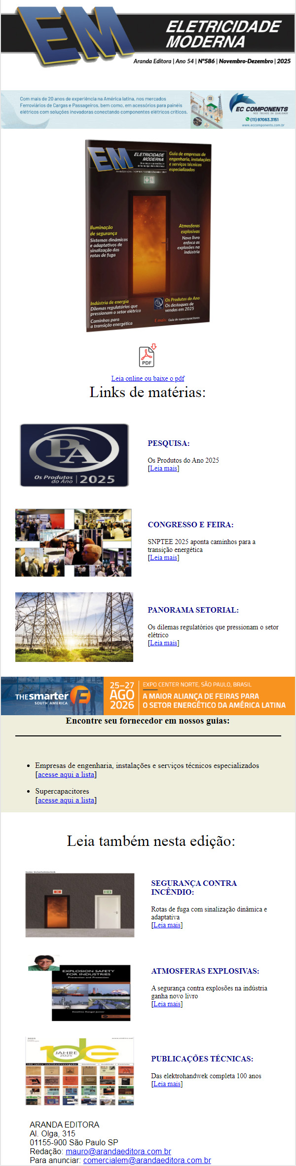 Os Produtos do Ano 2025, destaque da nova edição de Eletricidade Moderna