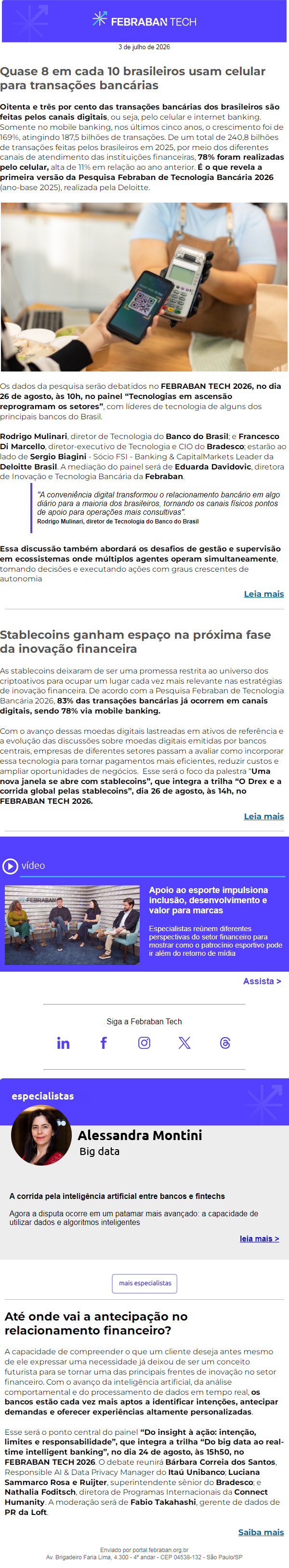 Brasileiros transformam o celular em sua principal agência bancária - Newsletter