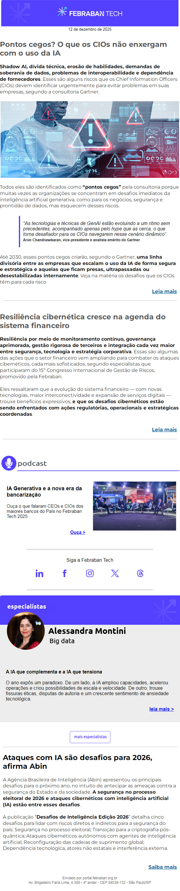 Pontos cegos? O que os CIOs não enxergam com o uso da IA - Newsletter