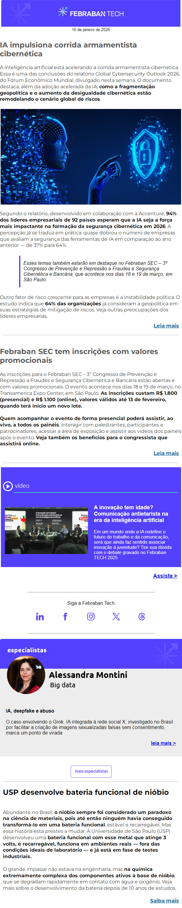 IA impulsiona corrida armamentista cibernética - Newsletter
