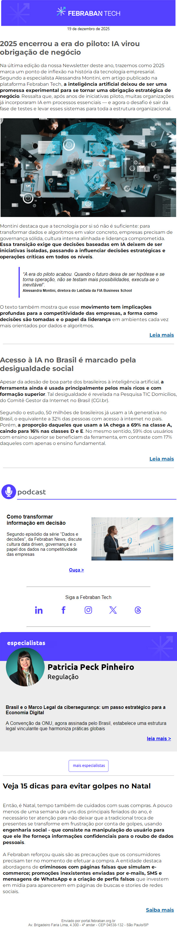 2025 encerrou a era do piloto: IA virou obrigação de negócio