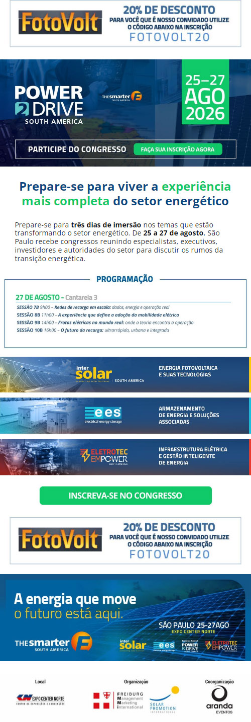 Garanta sua vaga no principal congresso de eletromobilidade da América do Sul