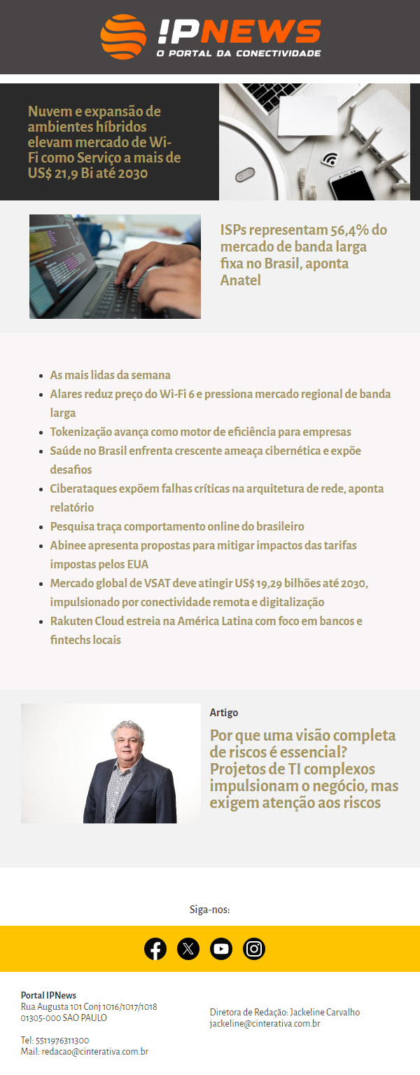 Wi-Fi como Serviço vai superar US$ 21 Bi