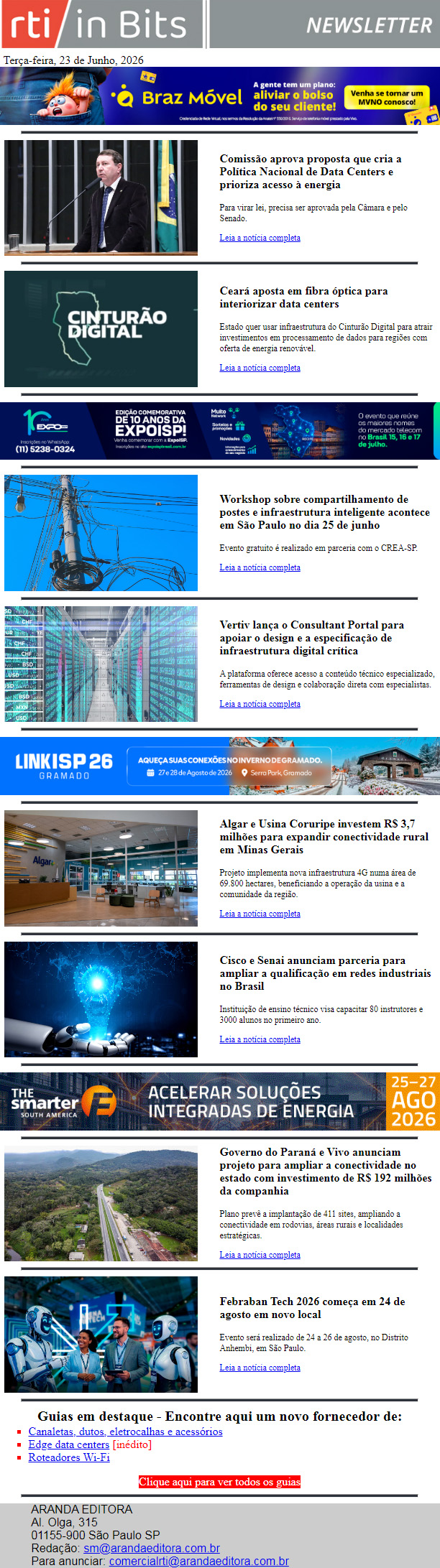 Política Nacional de Data Centers | Compartilhamento de postes