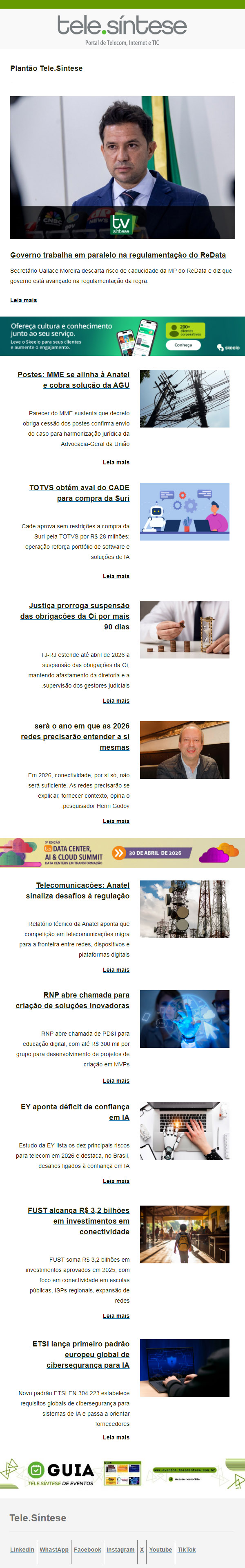 Governo trabalha em paralelo na regulamentação do ReData